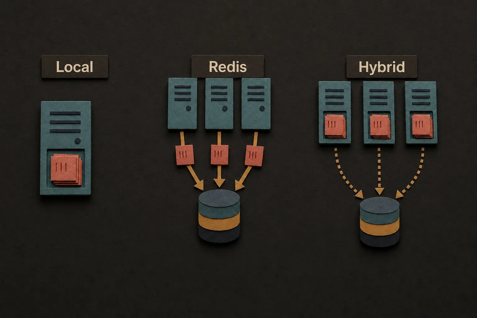 Local, Redis, and hybrid rate-limiter provider topologies