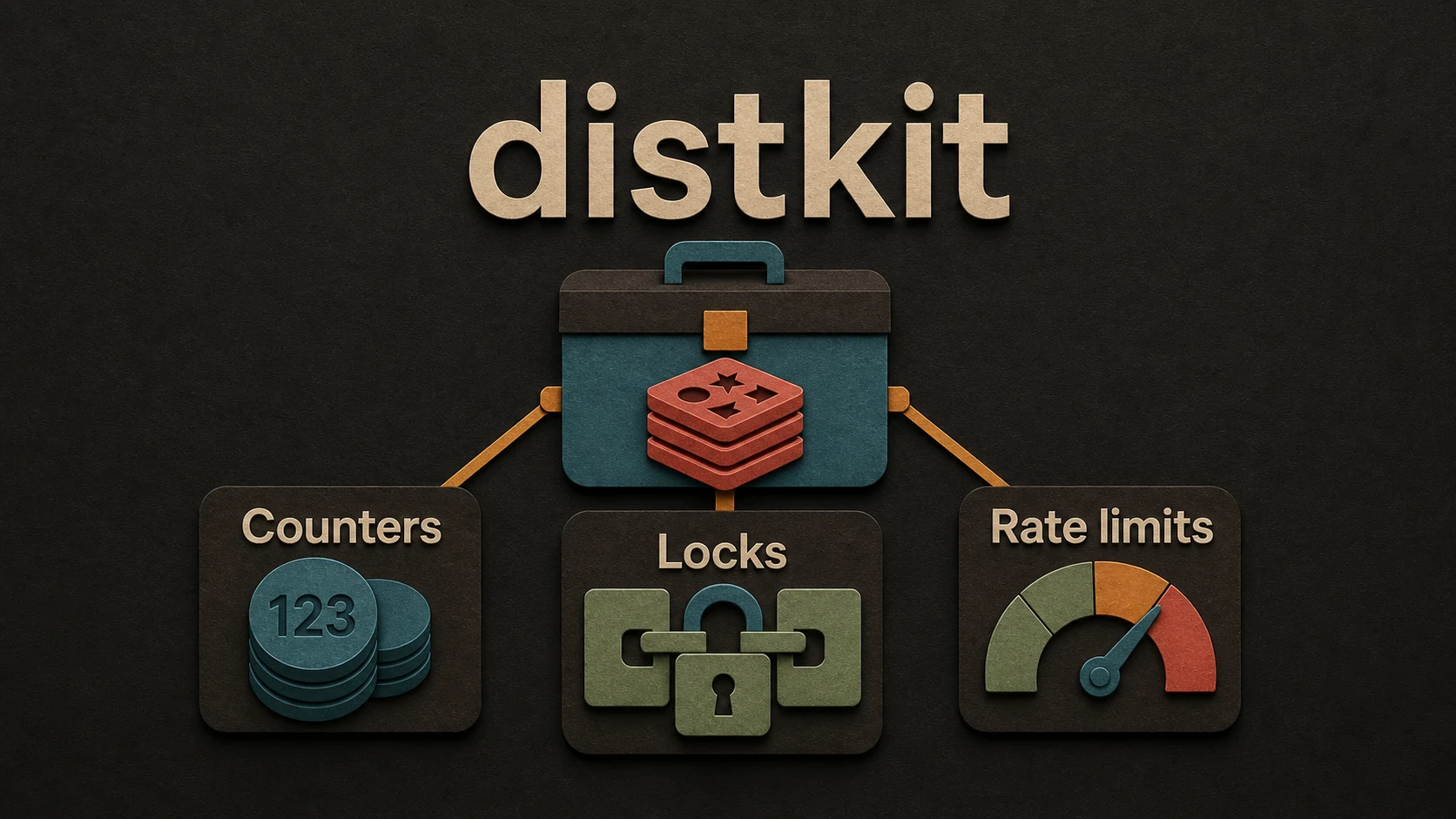 Distkit connecting counters, locks, and rate limits through one Redis-backed toolkit